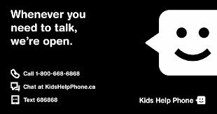 Kids Help Phone text 686868